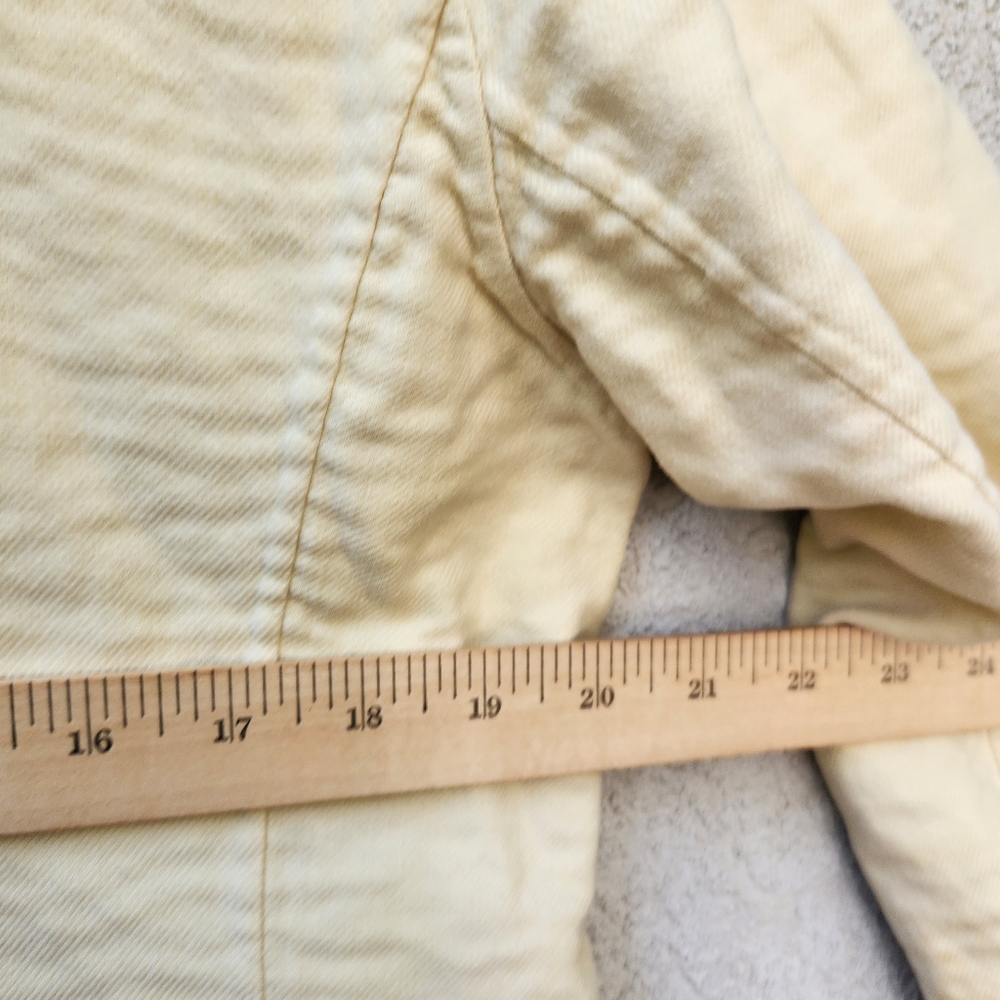 Eileen Fisher Jacket Women's Medium Yellow Double Breasted Crinkle Finish - Picture 10 of 10